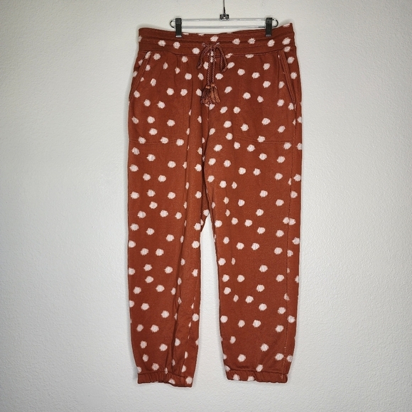 Anthropologie Daily Practice Polka Dot Tassel Joggers L - Picture 2 of 6